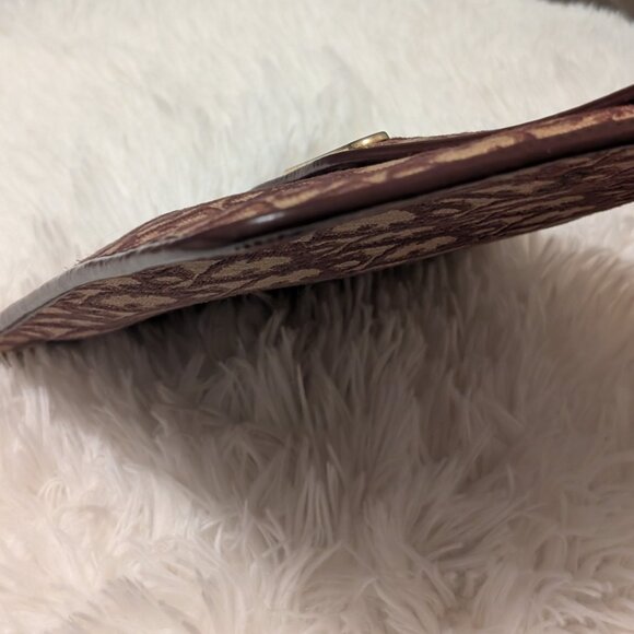 Christian Dior, Trotter Canvas Clutch Bag in Burgundy, VINTAGE - Picture 8 of 12